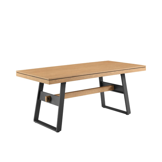 Luminarya Metal and Wood Large Dining Table by Walker Edison