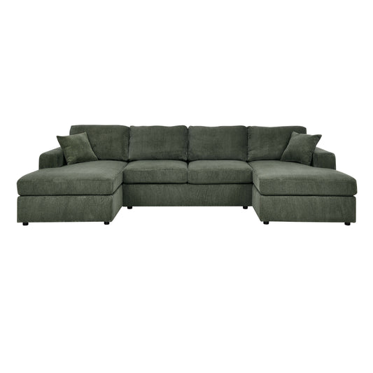 3 - Piece Corduroy Double-Chaise Sectional