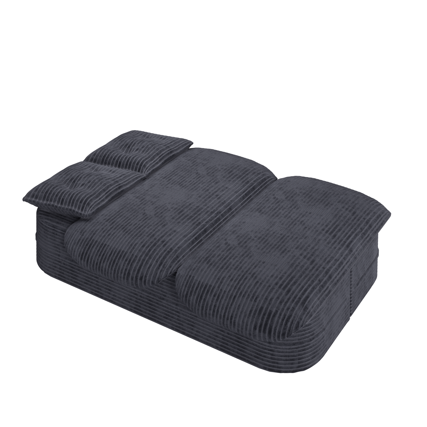 78.7 ' W 2-in-1 Foldable Sofa, Plush Corduroy Sofa, Convertible Floor Sofa Bed, Deep Seating, with Multi Functional Blanket,Suitable for Living Rooms, Offices, and Study Rooms