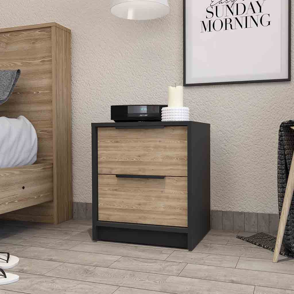 Washington Nightstand, Two Large Drawers
