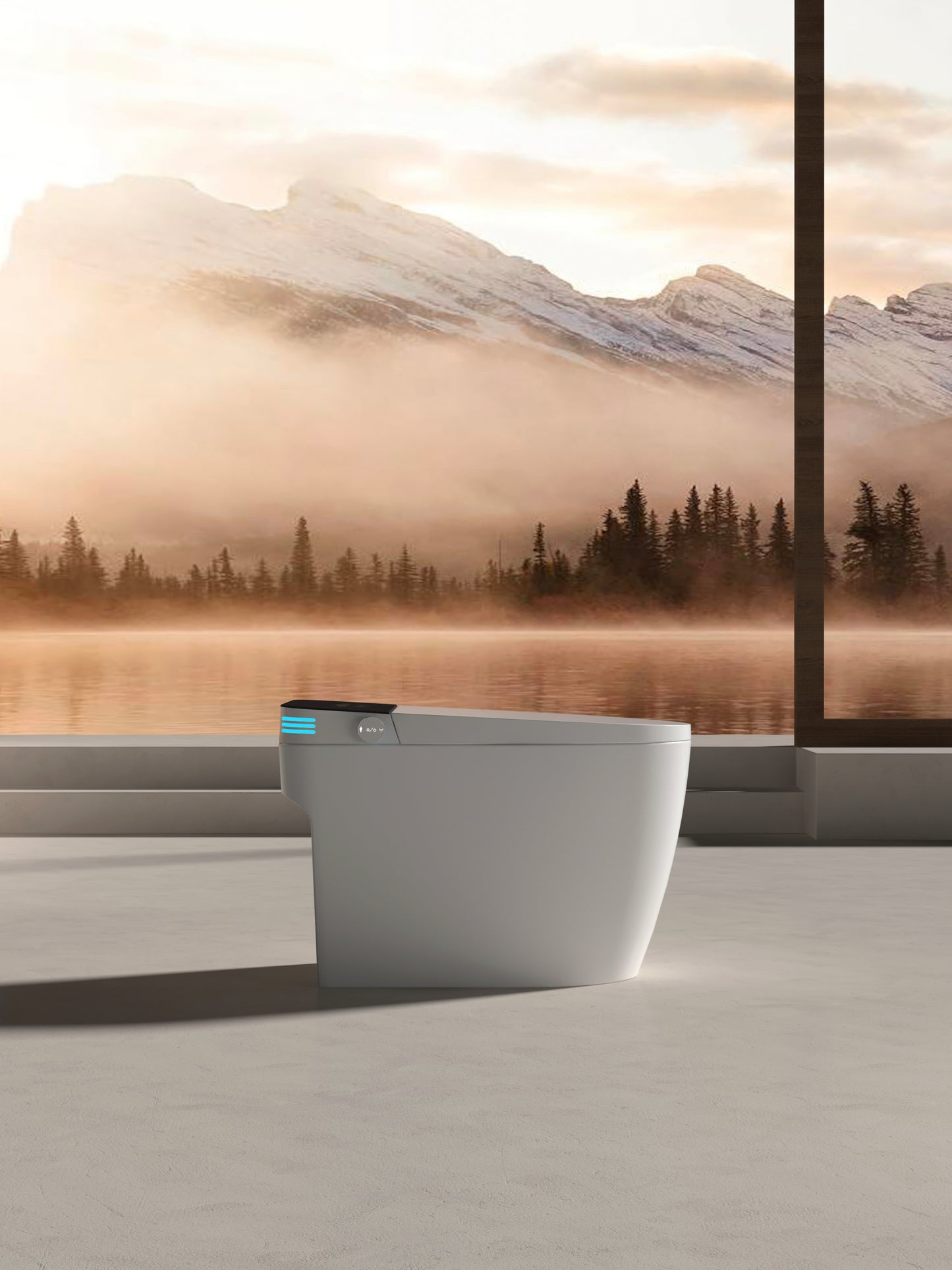 Smart Toilets with Heated Bidet Seat.Portable toilet with bidet built.Intelligent Toilet Auto Open/Close Seat. Bidet toilet with Dryer and Warm Water