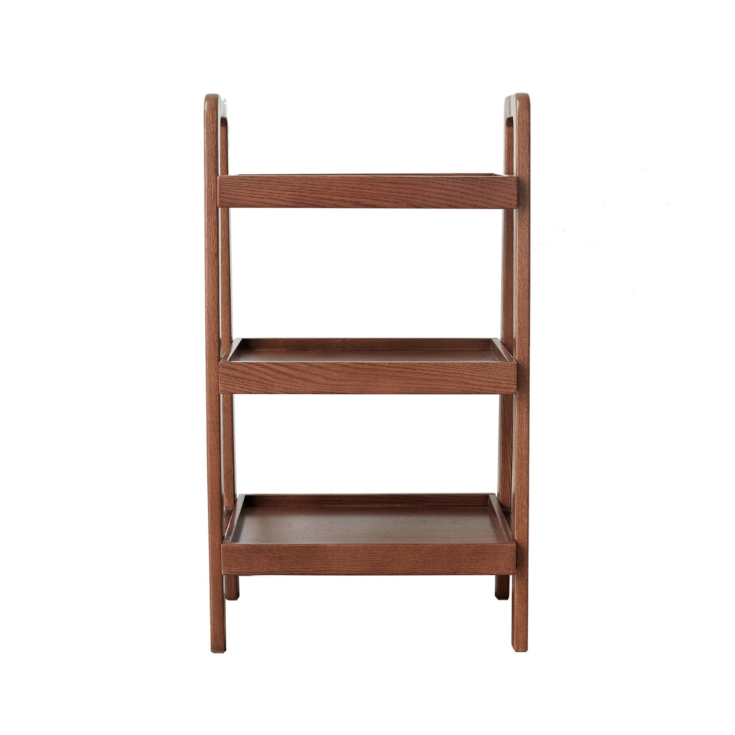 Walnut Color Oak Storage Bench, 3-Tier Beech Wood Shoe Rack for Entryway, Premium Storage Organizer for Bathroom, Living Room, Bedroom, Hallway, Patio, Kitchen