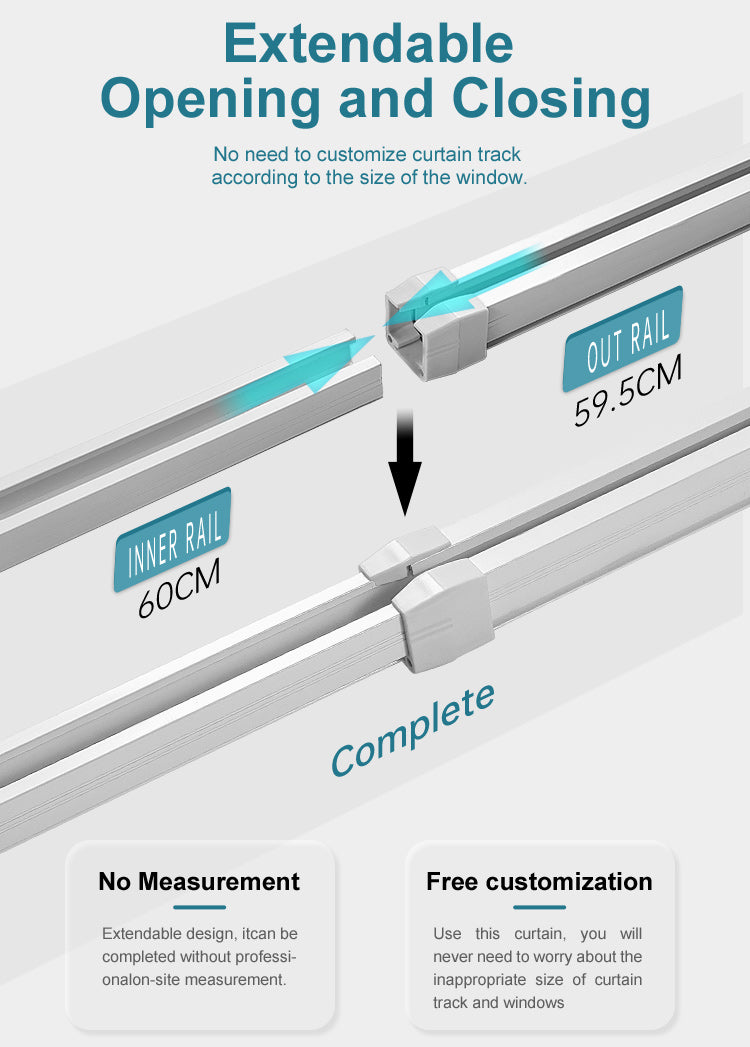 The Instant Upgrade: No-Drill Manual Telescopic Curtain Tracks