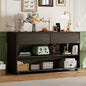 TREXM Console Table for Entryway, Vintage Entryway Table with Drawers and Shelves, Perfect Console Tables with Storage for Entryway, Hallway, Living Room (Espresso)
