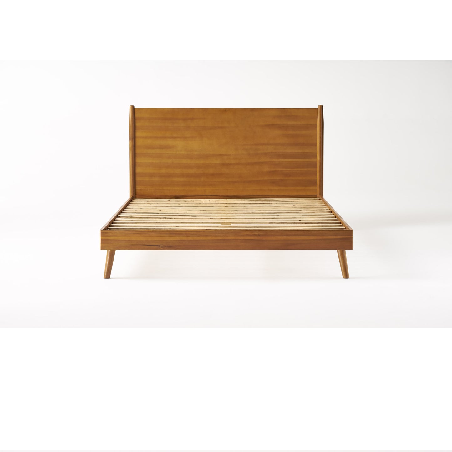 OkiOki Mid-Century Wood Bed, KING