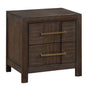 Kenzo Modern Style 2-Drawer Nightstand Made with Wood in Walnut      same as G150108534  (NJ inventory)