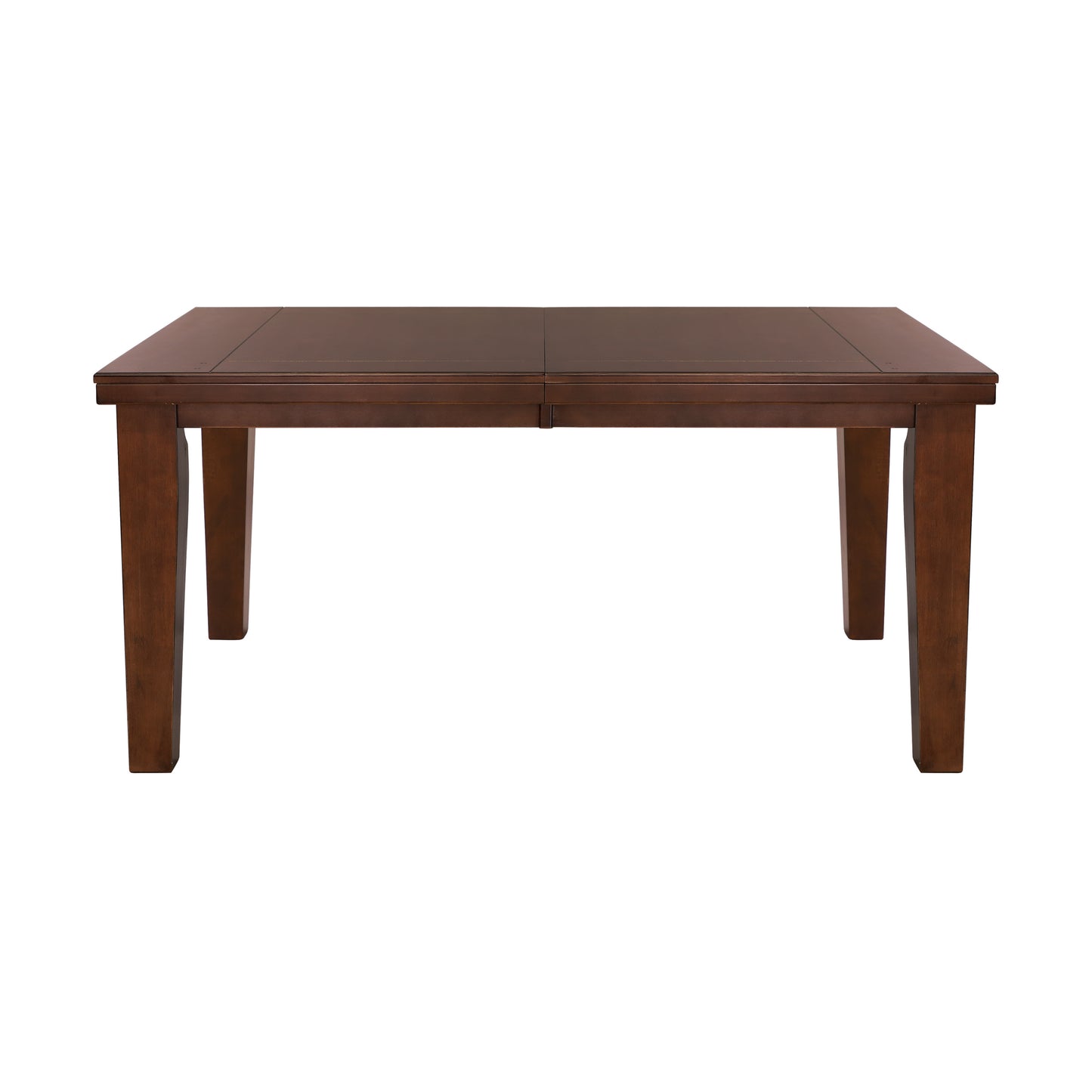 Dark Oak Finish Rectangular 1pc Dining Table with Self-Storing Extension Leaf Wooden Simple Dining Furniture