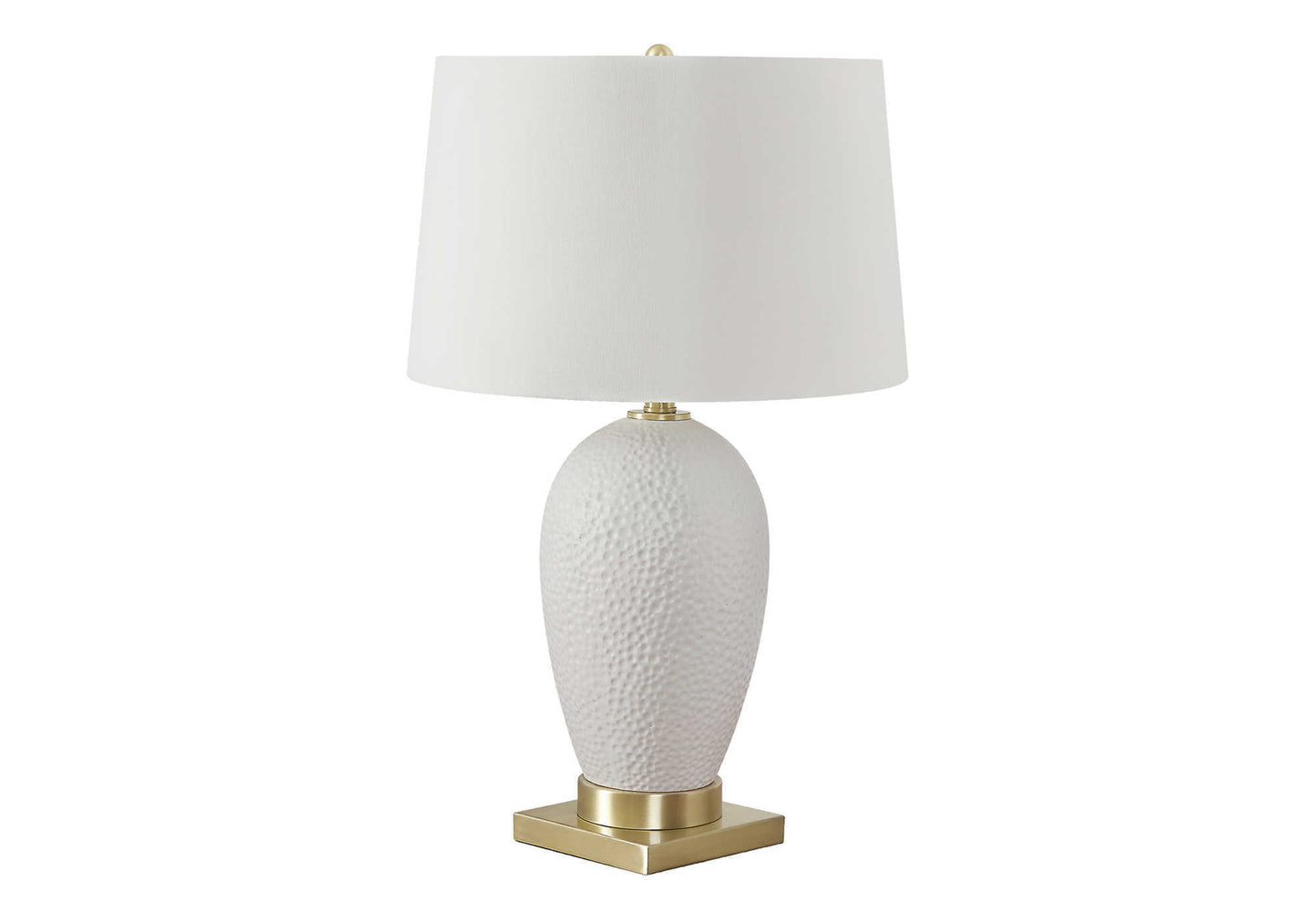 Lighting, 26'h, Table Lamp, White Ceramic, Ivory / Cream Shade, Transitional