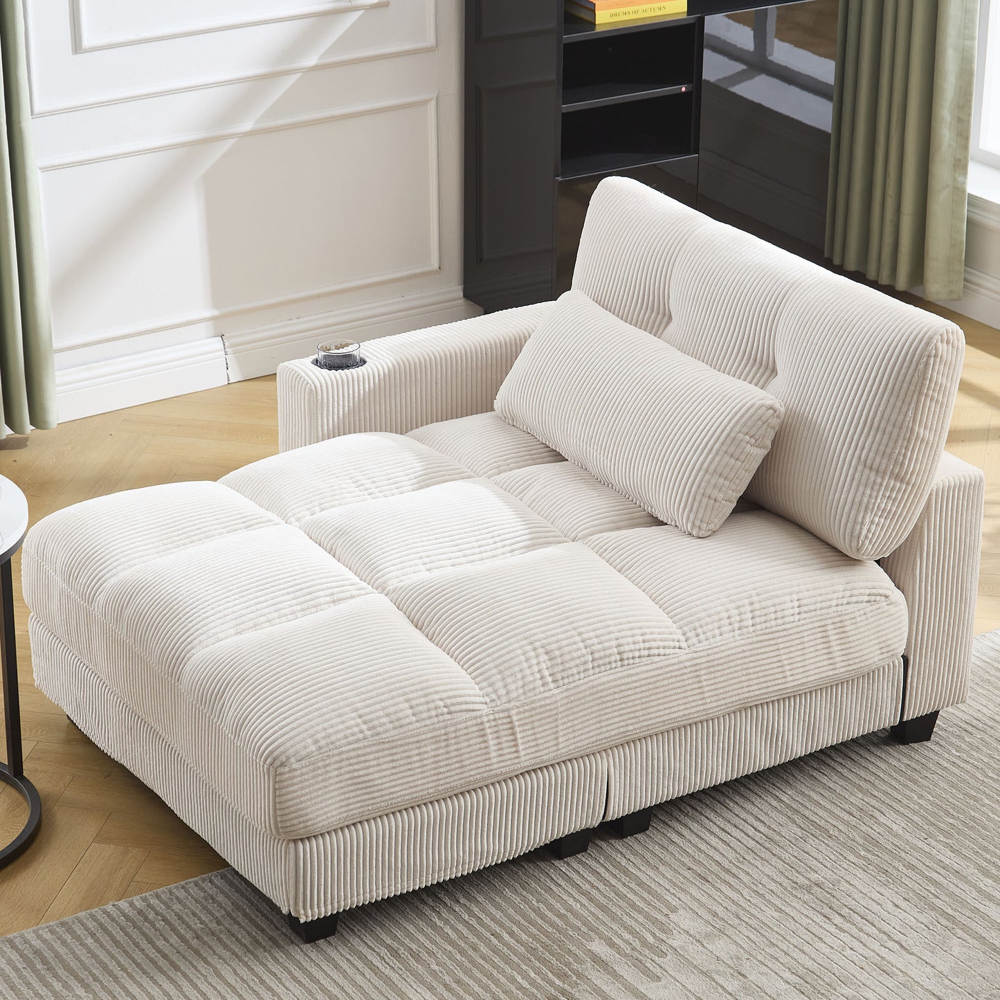 UNITED WE WIN Sleeper Sofa Couch Bed,Oversized Chaise Lounge Chair Cozy Cloud Couch