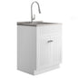 Beckham - 28' Laundry Cabinet with Faucet and Stainless Steel Sink - White