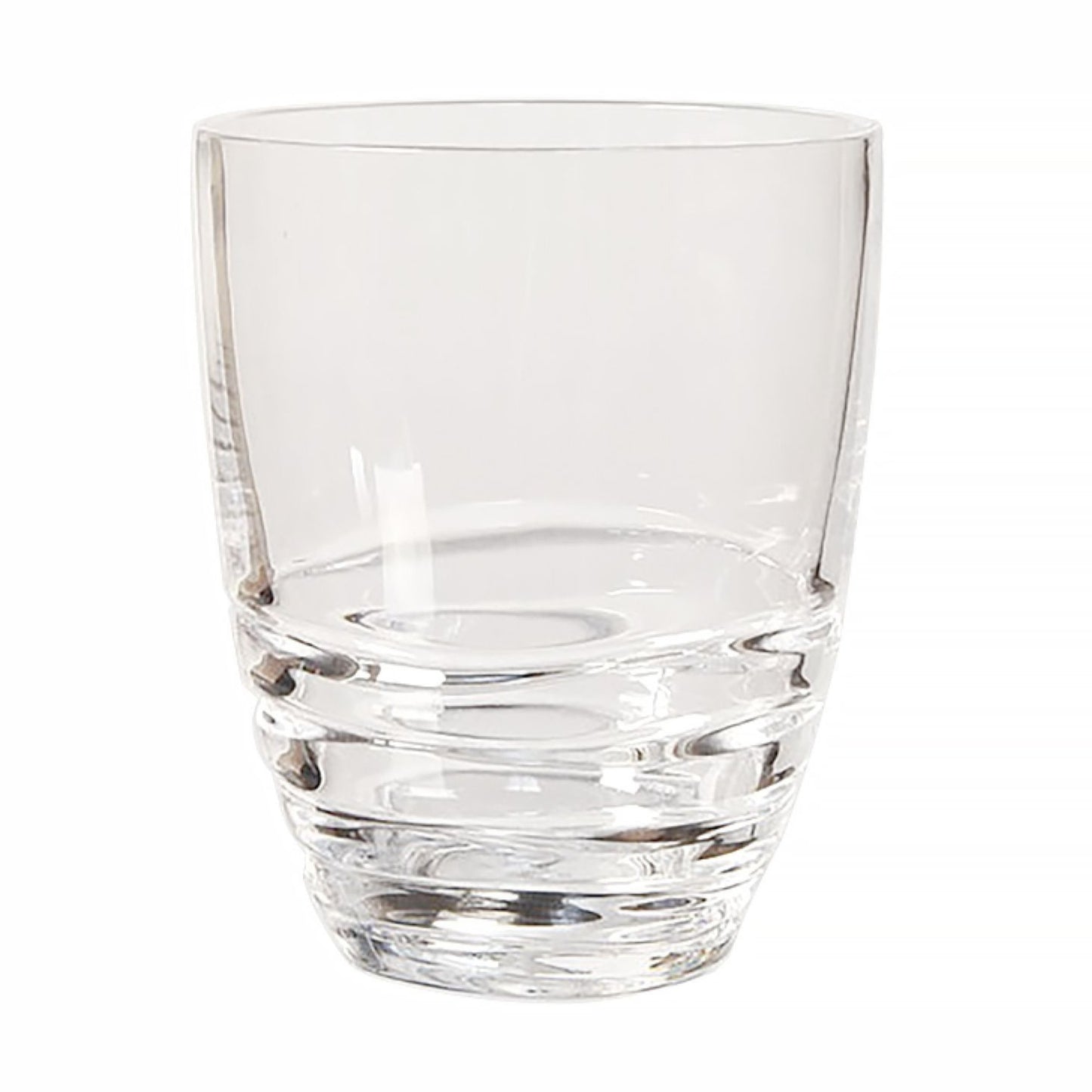 Leading Ware Swirl Acrylic Drinking Glasses Set of 4, 15oz, Clear, BPA-Free, Durable Plastic