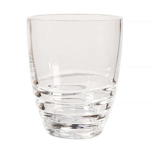 Leading Ware Swirl Acrylic Drinking Glasses Set of 4, 15oz, Clear, BPA-Free, Durable Plastic