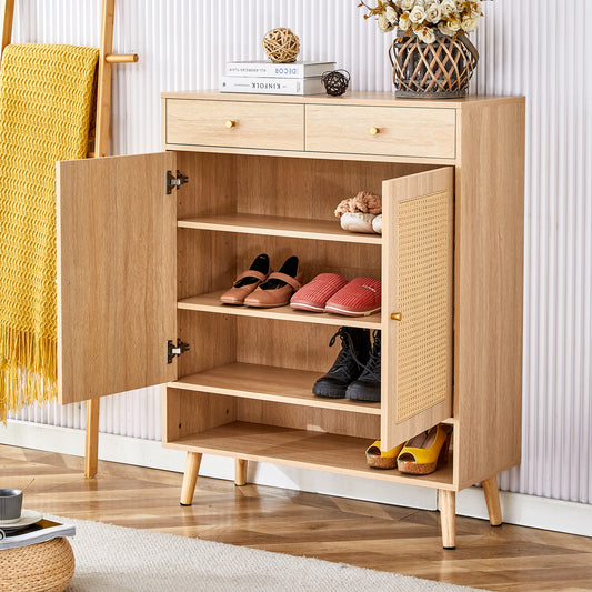 Modern minimalist storage cabinet, rattan shoe cabinet, bed top cabinet. Beautiful shape, suitable for corridors and living rooms. W1151P151510