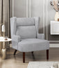 Contemporary Grey Wingback Accent Chair Chenille Upholstery Plywood Frame Living Room Furniture 1pc