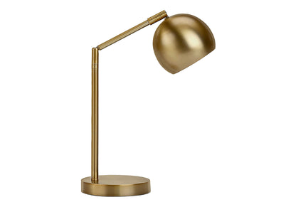 Lighting, 19'h, Table Lamp, Gold Metal, Gold Shade, Contemporary