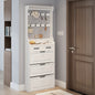 NEW White color shoe cabinet  with 3 doors 2 drawers with hanger,large space for storage