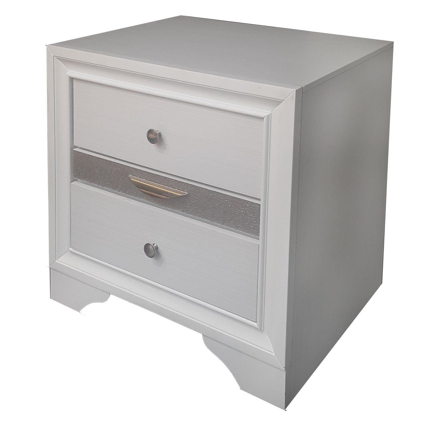 Naima White Finish Nightstand
