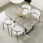 62.9-inch rectangular MDF dining table and chair 4-piece set, stylish dining table, kitchen dining table, sturdy and durable, easy to assemble, suitable for dining with 4-6 people