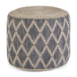 Edgeley - Round Pouf - Grey / Natural