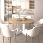 Dining Table for Farmhouse Kitchen 59x43 Inch Expandable Oval Table Top with Removable Leaf Trestle X Shaped Base White