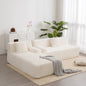 110' Cloud Sectional Sofa Upholstered Couch Free-combined Sofa for Living Room, Beige
