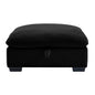 Corduroy Fabric Ottomans Footrest to Combine with 2 Seater Sofa, 3 Seater Sofa and 4 Seater Sofa, Black Corduroy