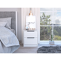 Modern Nightstand 19' H, Two Drawers, White
