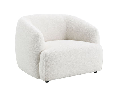 Lucifer White Shimmer Fabric Chair