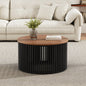 ACACIA SOLID WOOD COFFEE TABLE,NATURAL & BLACK COLOR