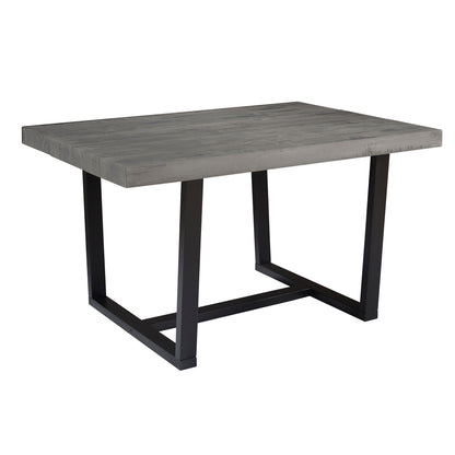 Forest Metal and Solid Distressed Dining Table by Walker Edison