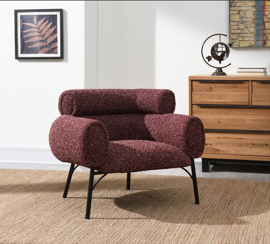 Mardi Maroon Tweed Chair