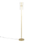 Icicle 65' Modern Swivel Floor Lamp in Gold Metal by LumiSource