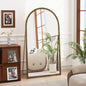 Iron Arch Retro Full Length Mirror With Supporting Feet, For Living Room, Bedroom (Gold)