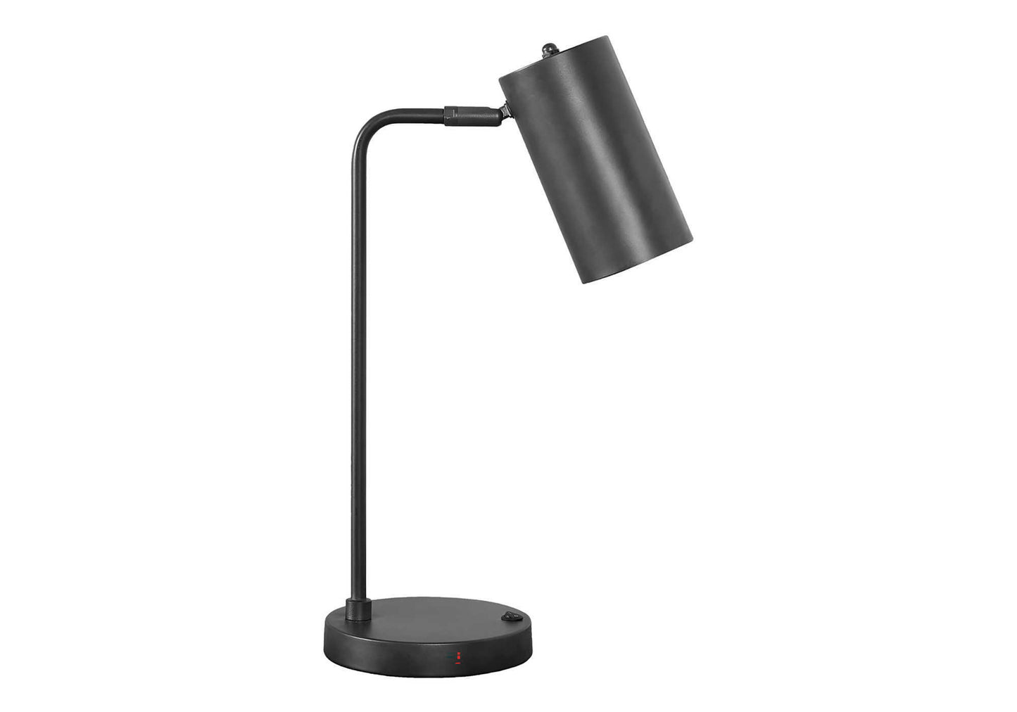 Lighting, 18'h, Table Lamp, Usb Port Included, Grey Metal, Grey Shade, Modern