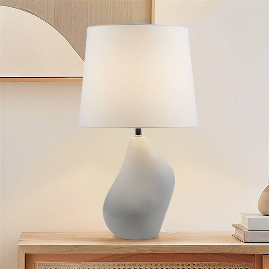 Asymmetrical Ceramic Table Lamp Grey See below