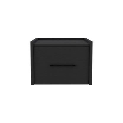 Floating Nightstand Calion, Bedroom, Black