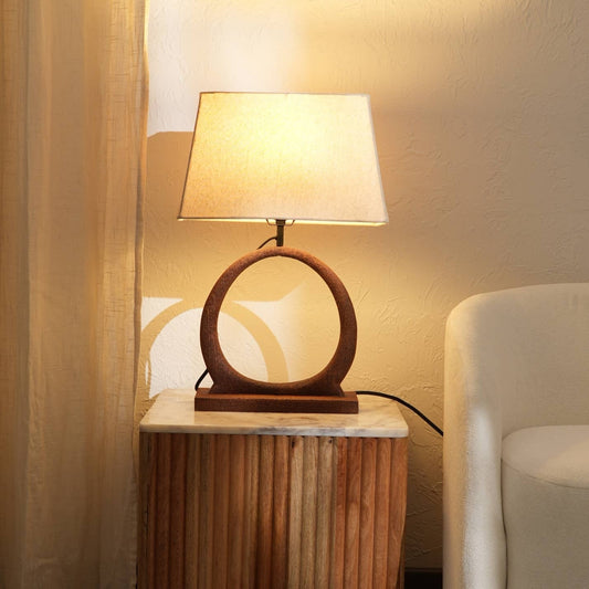Decorative Table Lamp with Wooden Base For Living Room-Bedroom-Home Decor-Table Decor-15X10X21'