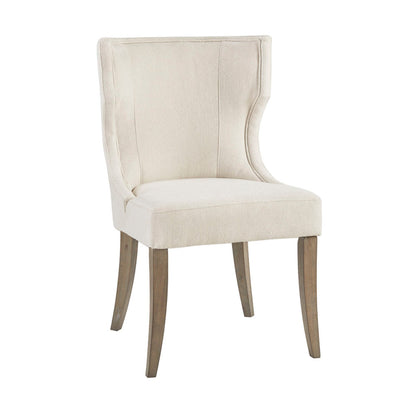 Elegant Design Dining Chair Cream Polyester 23.25' x 26.5' x 37.25'