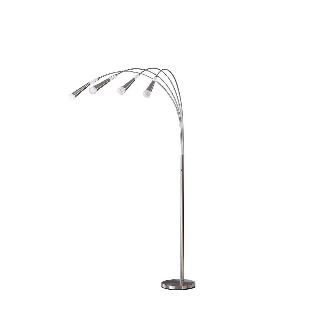 72' Kiery 4 Arm Aluminum Led Arc Floor Lamp