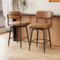 360 ° Rotating Bar Chair  Bar Stool bar stools set of 2 piece set with leather cushions and iron brackets, suitable for various places such as home kitchens, restaurants, offices, etc.