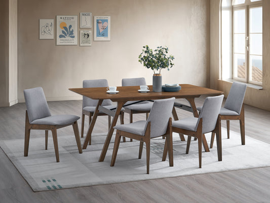 Kaela Walnut Finish Dining Table