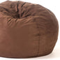 Comfortable High-Density Shredded Foam Bean Bag Chair with Removable Microsuede Cover, French Roast, 5-Foot