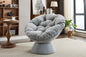 Oversized Swivel Accent Chair, 360 Swivel Barrel Chair, Papasan Chair for Living Room Bedroom