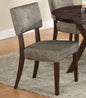 Drake Gray Fabric & Espresso Finish Side Chair (Set of 2)