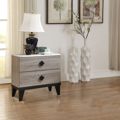 NIGHTSTAND in Cream Oak (Rustic Accents)