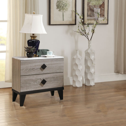 NIGHTSTAND in Cream Oak (Rustic Accents)