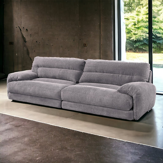 Cadenza Gray Corduroy Sofa