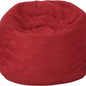 Comfortable High-Density Shredded Foam Bean Bag Chair for Kids and Adults with Removable Microsuede Cover in Chinese Red