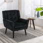 Modern Soft Velvet Material Ergonomics Accent Chair Living Room Chair Bedroom Chair Home Chair With Black Legs For Indoor Home