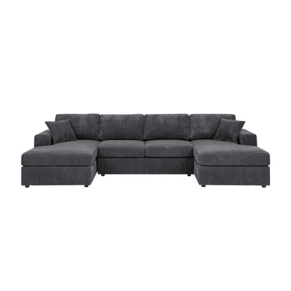 3 - Piece Corduroy Double-Chaise Sectional